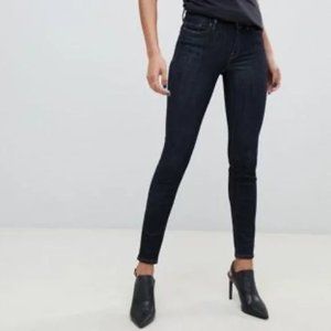 All Saints Grace Mid/High Rise Dark Wash Jeans Size 28